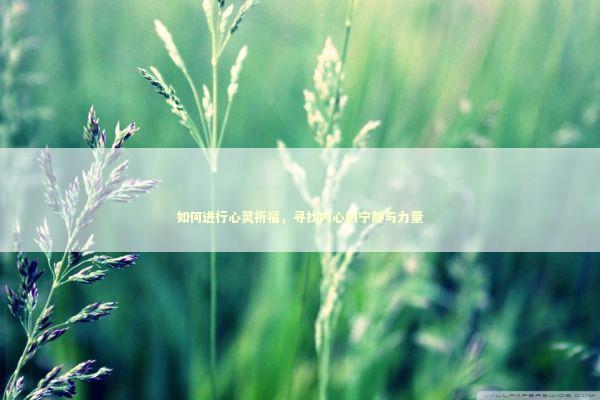 如何进行心灵祈福，寻找内心的宁静与力量