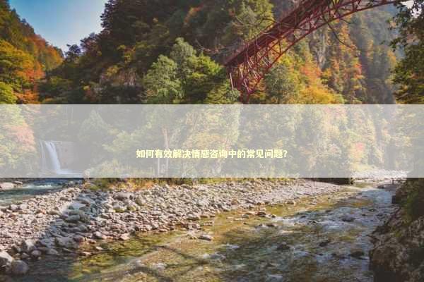 如何有效解决情感咨询中的常见问题？